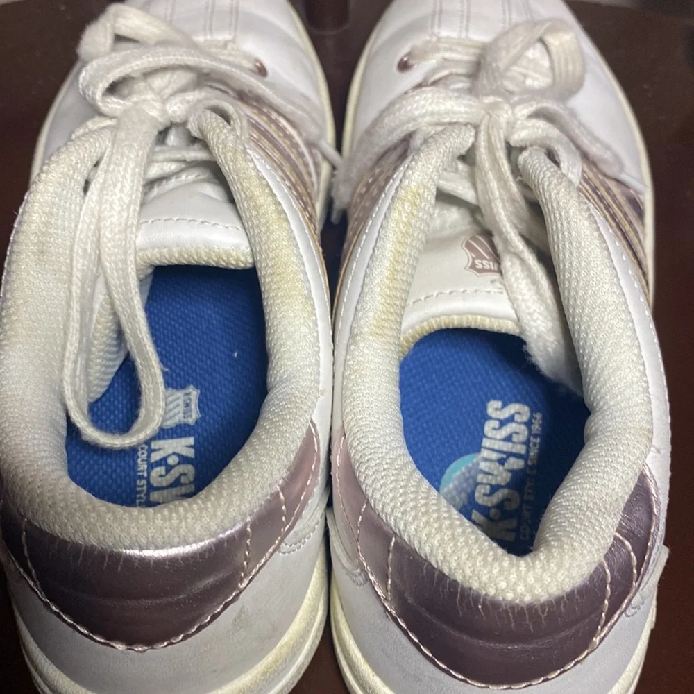 K-Swiss Sneaker White and Metallic Pink - Picture 5 of 7